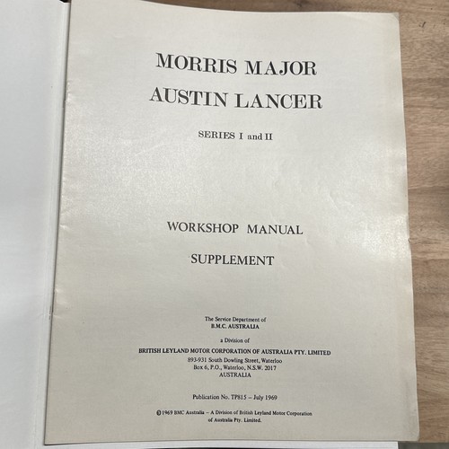 Morris Major Elite Workshop manual 1964 como nuevo - Imagen 3 de 4