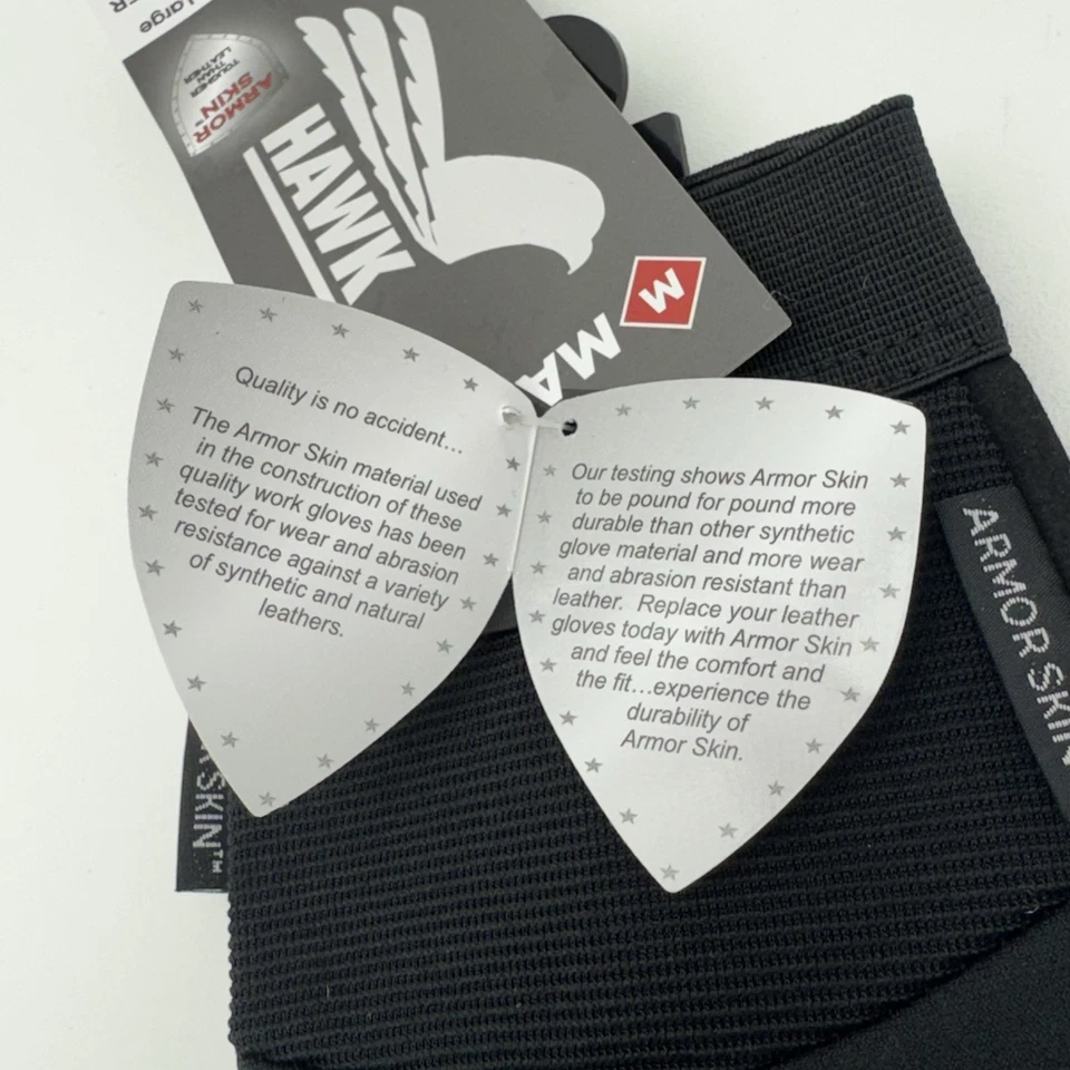 Majestic Armor Piel Halcón Guantes XL Cuero Sintético Guantes de Trabajo Negro Paquete de 3 Foto 4 de 4