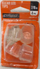 (4-Pk) EVERBILT Clear 7/8" Leg Tips, NEW-Open Pack
