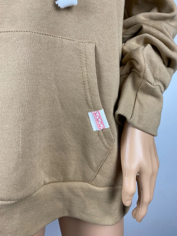 NWT Size XL Reflex Women's Ultra Soft Khaki Tan Hoodie Life Is Out There NEW Top - Image 2 of 4