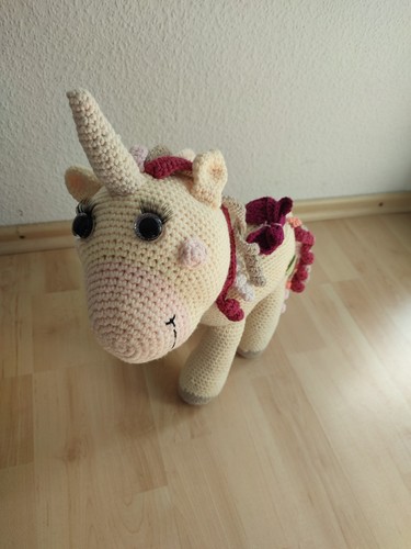 Häkel Einhorn 🦄 40cm hoch  Amigurumi Hand Made  - Bild 4 von 4