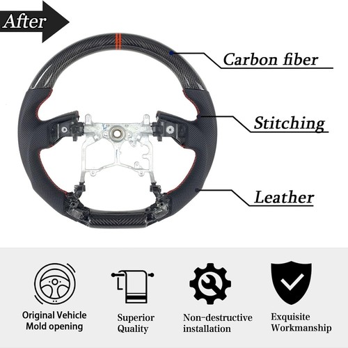 🔥REAL CARBON FIBER STREEING WHEEL FOR TOYOTA 4RUNNER TUNDRA TACOMA 2010-2023 - Picture 7 of 11