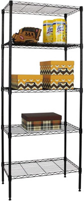 Storage Metal Utility Shelves, 5-Tier 24'' Steel Garage Storage Wire Shelving Uni