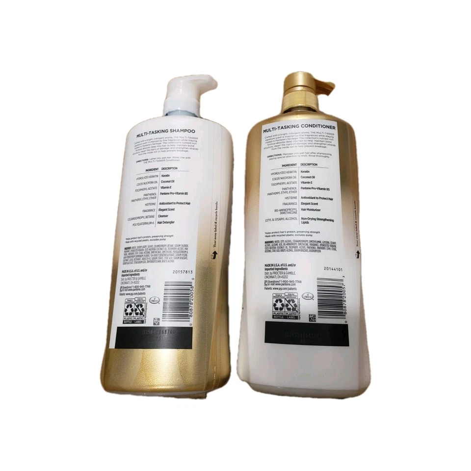 Paquete de champú y acondicionador Pantene The Multi Tasker 10 en 1 38,2 OZ cada uno Foto 2 de 2