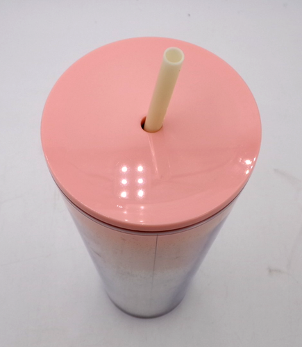 Starbucks 2019 Holiday Season SPECCHIO cascata neve glitter oro rosa 24 oz nuovo con etichette - Foto 3 di 4