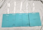 Tiffany & Co Shopping Gift Bag w/ Rope Handles + Ribbon Empty 10"x8"x4" Lot Of 5