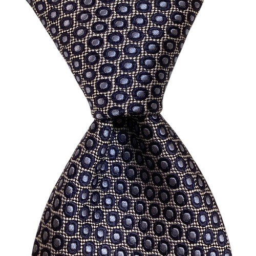 ERMENEGILDO ZEGNA ***** Herren Seidenkrawatte ITALIEN Luxus gepunktet grau/blau gebraucht, in einwandfreiem Zustand