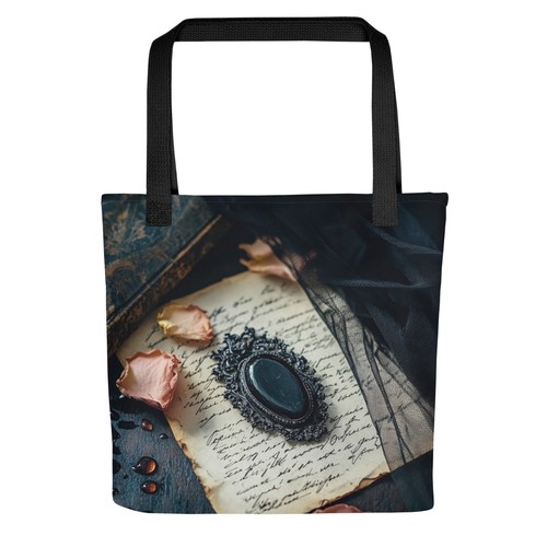 Bolso de Mano Gótico Victoriano Broche Oscuro Luto Academia Letra Antigua Estética - Imagen 6 de 8
