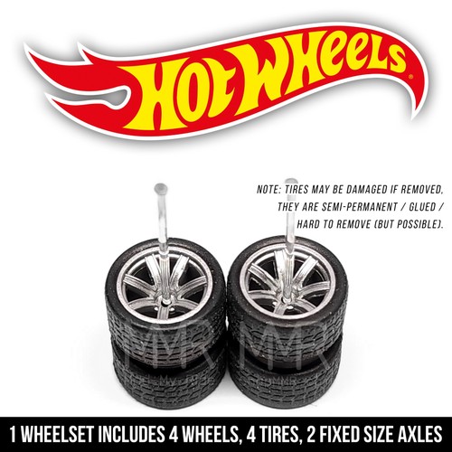 1/64 Scale 7 SPOKE v2 Concave Real Rider Wheels Rims Tires Set for Hot - 第 2/9 張圖片