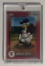 2025 Topps Chrome Disney Donald Duck MLB Minnesota Twins Red Refractor /5