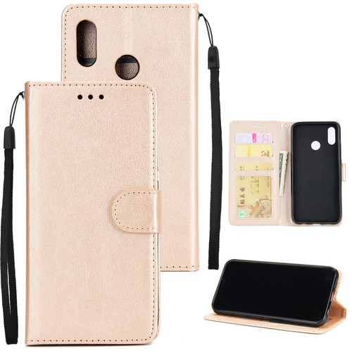 Plain PU Leather Wallet Phone Case Cover For Xiaomi A1 Poco X3 M3 Mi 11 CC9E 5X - Picture 15 of 19