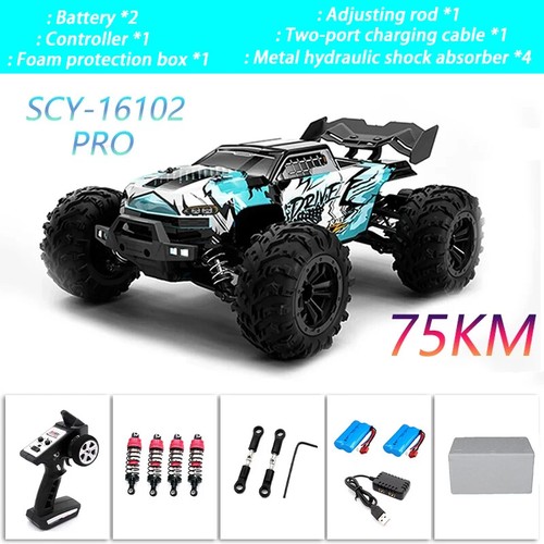 Car Off Road 70KM/H Remote Control Car with LED Headlight 1/16 Monster Truck Toy - Picture 22 of 32