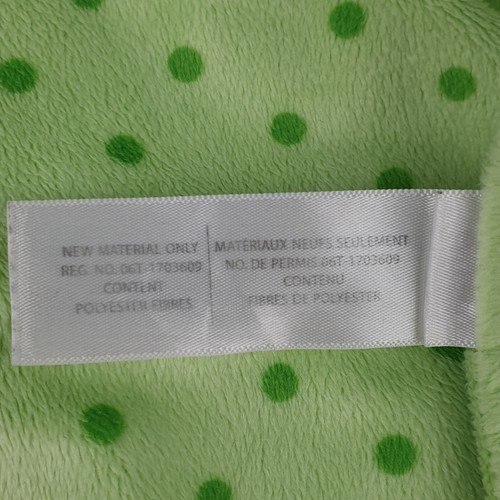 TAGGIES Honey Pot Bear Baby Plush Lovey Green Polka Dot Comfy Security Blanket - Picture 10 of 12