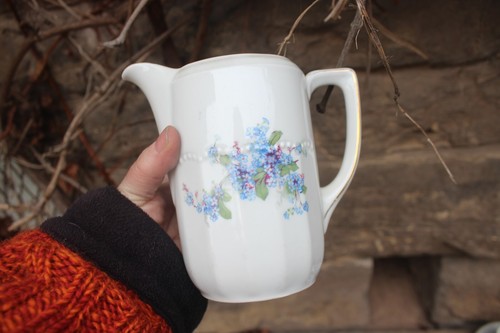antikes 15 tlg. Jugendstil Kaffeeservice Vergissmeinnicht Porzellan um 1910 - Bild 7 von 10