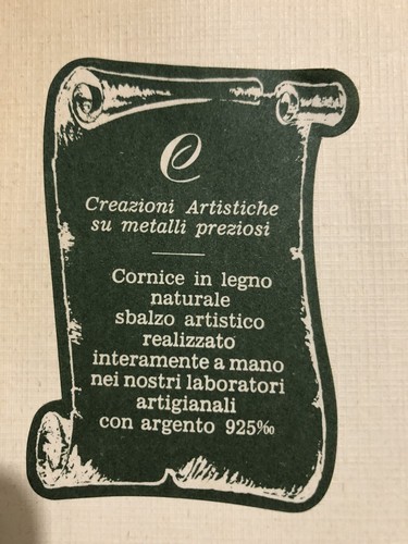 Artistic Creations Precious metals Italian Art 925 % Sterling Silver Handmade - Foto 6 di 7