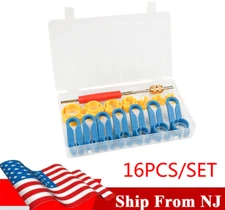 16pcs/Set A/C Fuel Line Compressor Pipe Clip Quick Joint Disconnect Removal Tool