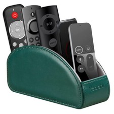 PU Leather Remote Control Holder 5 Compartments Table Caddy Office Use