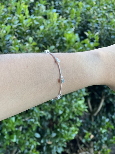 925 sterling silver bracelet women, Stars, Squares, Line - 第 1/6 張圖片