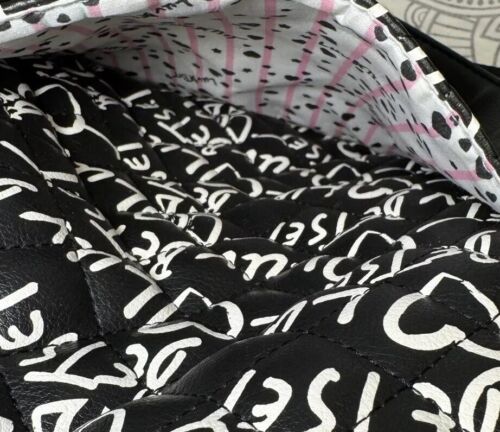 Luv Betsey Johnson schwarz-weiß Logo Print Weekender Seesack Gepäck - Bild 7 von 12