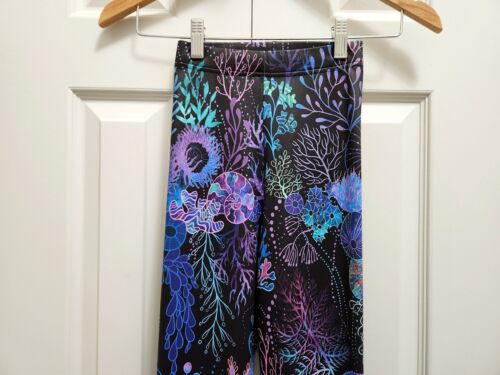 Women's Black Milk Blue Pink Purple Jellyfish Coral Anemone Ocean Leggings XXS - Picture 3 of 7