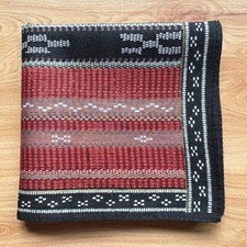 JAPAN HANDKERCHIEF VINTAGE BROWN GEOMETRIC MEN'S POCKET SQUARE COTTON 17" A-0770