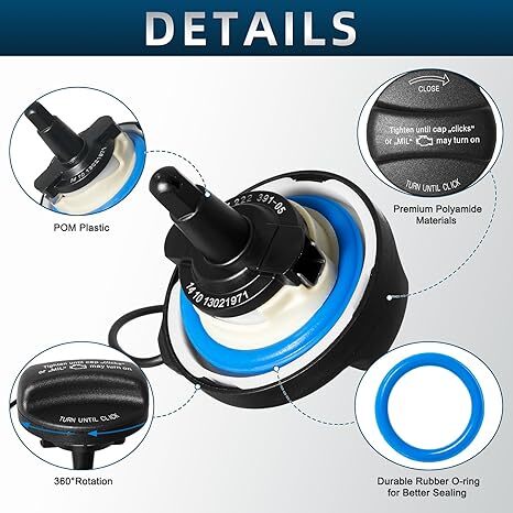 Fuel Tank Filler Gas Cap For BMW 320i 328i 330i 335i 530i 535i 640i 745i - Picture 7 of 10