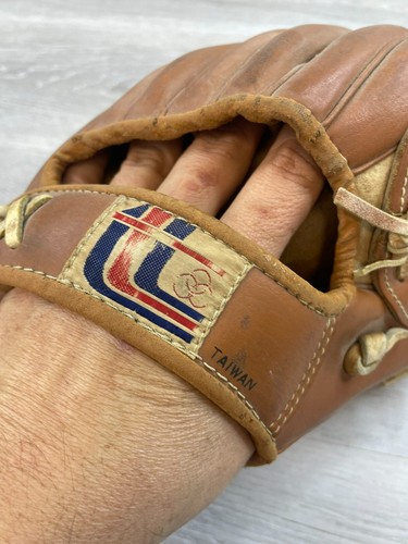 Vintage Trio Hollander Autogramm Modell Unisex braun Rindsleder RHT Handschuh - Bild 7 von 7