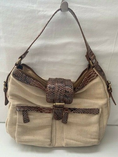 PRE-OWNED POPPIE JONES BEIGE SHOULDER BAG - Picture 1 of 4