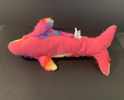 Kellytoy Blue Eyed Dolphin Multicolored Pink Purple Yellow Blue Green Plush 2018 - Afbeelding 5 van 7