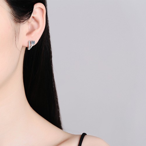 1CT Moissanit Ring Ohrstecker 925 Silber 5mm D-Farbe Damen mit GRA A - Bild 2 von 10