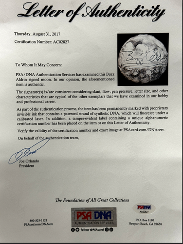 APOLLO 11 signed MOON LUNAR GLOBE Autogramm BUZZ ALDRIN RARE - Bild 3 von 9