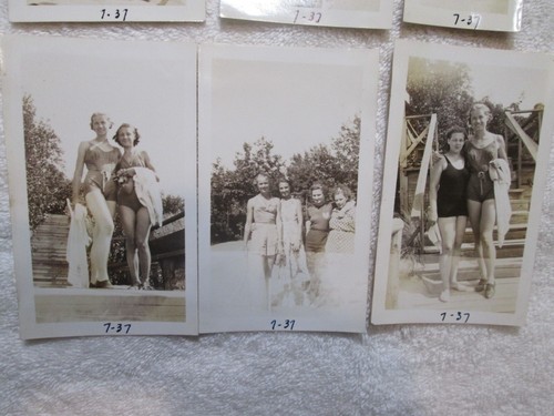 Fotos originales de la década de 1930 bastante sexy damas en trajes de baño en la playa Chicago Lake Mich - Imagen 3 de 4