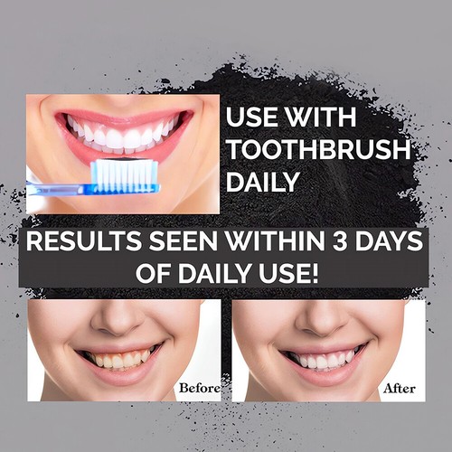 ORGANIC COCONUT ACTIVATED CHARCOAL TOOTHPASTE NATURAL TEETH WHITENING POWDER KIT - Picture 9 of 15