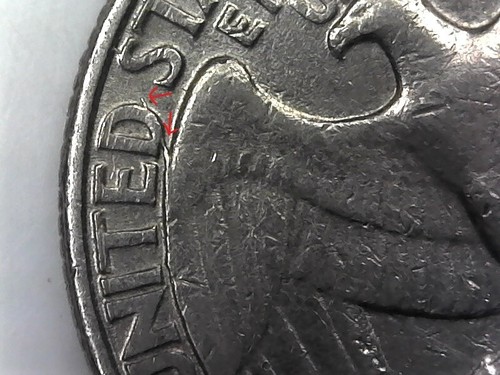 1990-P Washington Quarter  w/ Die Crack Error Coin Inv#Z439