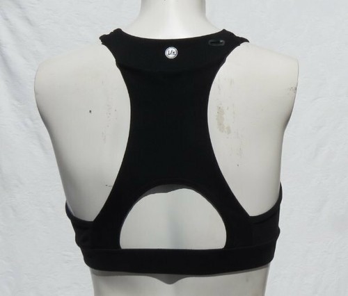 QUEENIE KE Black Racerback Medium Support Pocket Sport Bra US M 8 10 fits A – C - Picture 7 of 7