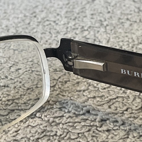 Burberry B1169 1001 Half Frame Rectangular Metal Frame Made In Italy - Picture 5 of 13