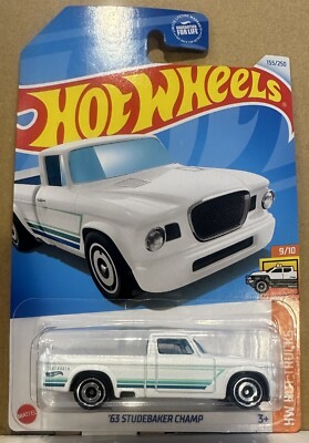 Hot Wheels '63 Studebaker Champ Pickup Truck White 155/250