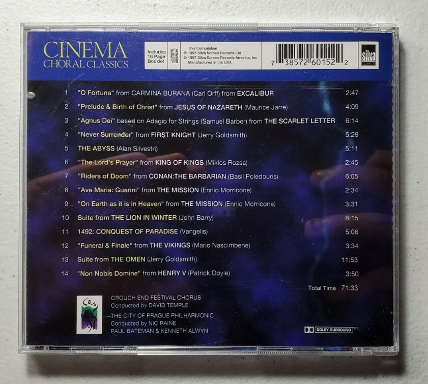 Cinema Choral Classics (CD, 1997) 738572601522 | eBay