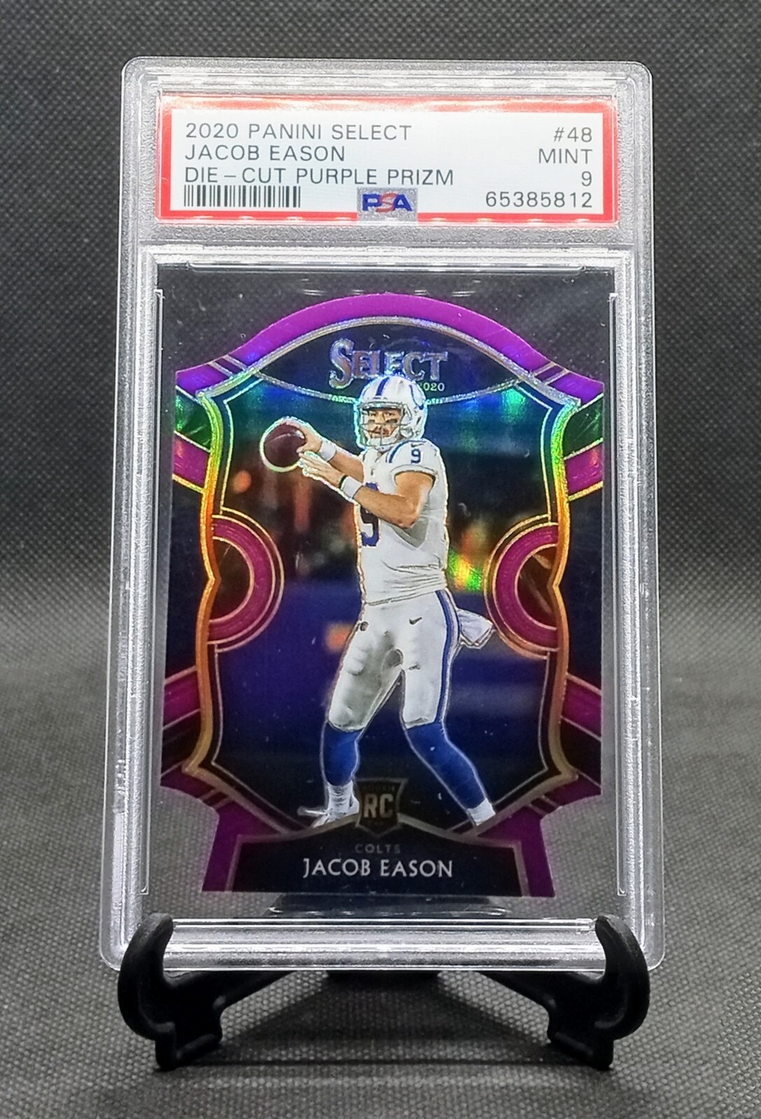 Jacob Eason Panini Select #48 Die-Cut Purple