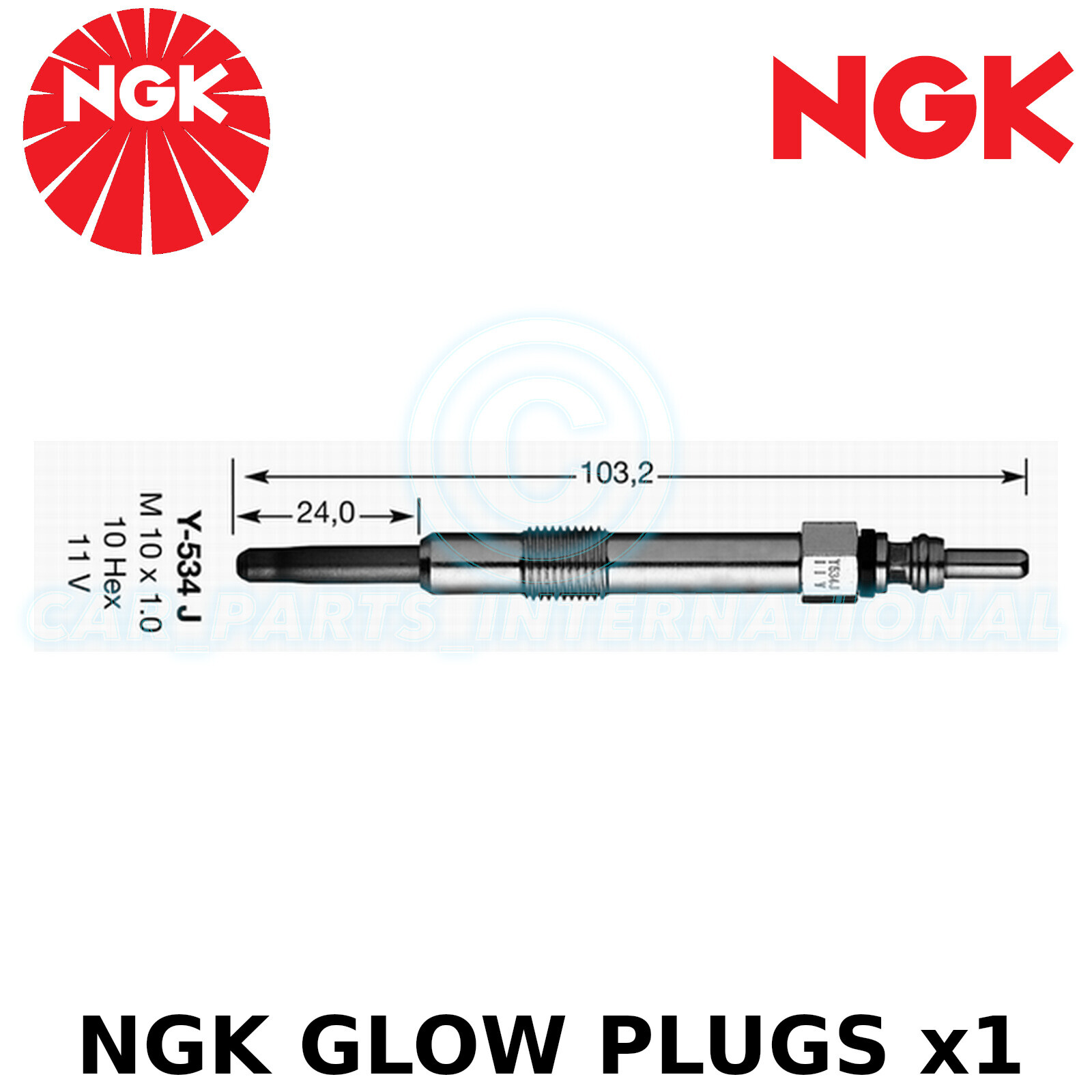 NGK Glow Plug - For Fiat Stilo 192 Hatchback 1.9 D Multijet 2005-06