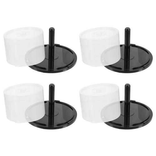 4pcs Round CD/DVD Container Organizing DVDs Storage Bucket Reusable Plastic - Afbeelding 4 van 12