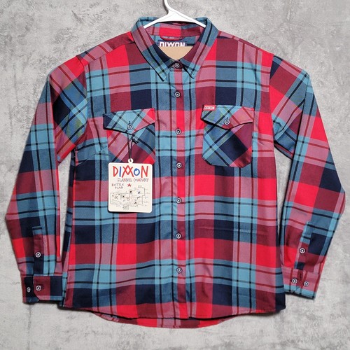 Dixxon Flannel The McCallister Shirt Womens Size XL Red Blue Home Alone Pockets