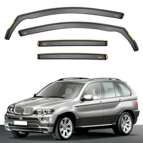 ISPEED Wind Deflectors for BMW X5 E53 2000-2006 5-Door SUV 4pc Set Accessories - Picture 1 of 9