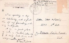 Soldier Mail APO 403 Army Military PFC SAI Sam Samuel Catanese Vtg Postcard F39