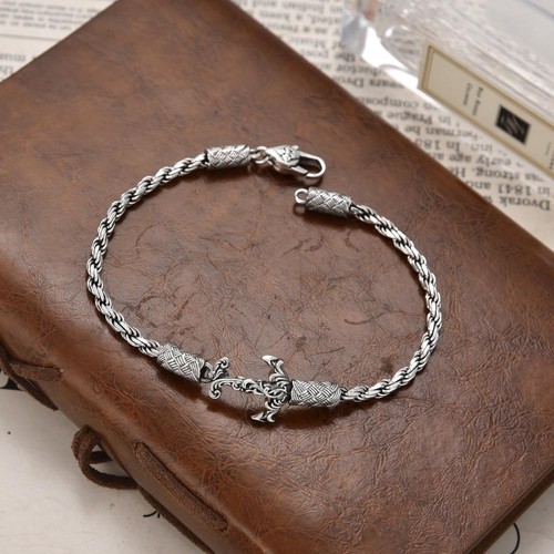 Pulsera de anclaje de barco con patrón de hierba Tang cuerda de cáñamo accesorios punk - Imagen 12 de 12