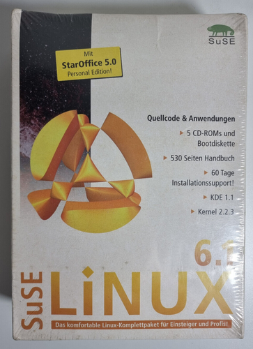 SuSE Linux 6.1 OS Betriebssystem Vollversion PC CD ROM BIG BOX Seald Unbenutzt - Bild 2 von 19