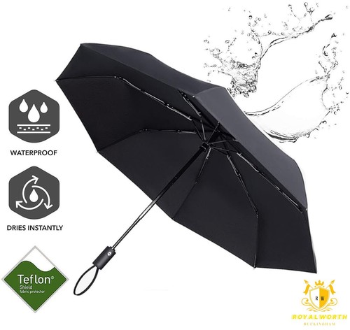 Vollautomatischer winddichter Regenschirm stark leicht kompakt Reiseschirm - Bild 3 von 11