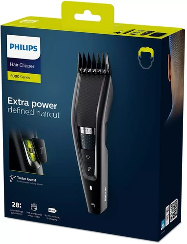 Philips hc5632/15 hairclipper series 5000 regolacapelli lavabile trim & flow pro - Foto 9 di 9