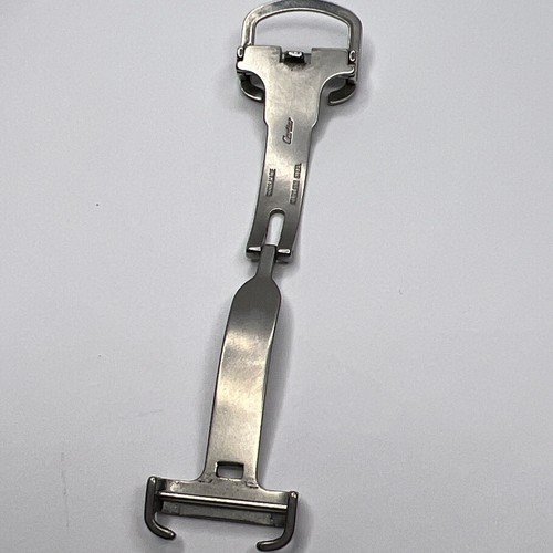 Authentic Cartier Brushed Steel 18mm Tank Solo Deployant Deployment Clasp - Picture 6 of 11