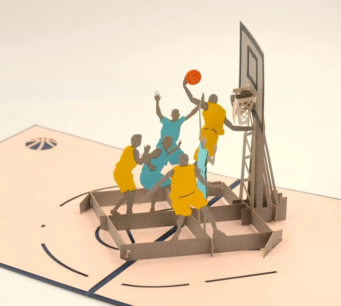 Tarjeta De Felicitación Pop-Up Deportiva Para Chico – Diseño Con Iconos Deportivos, Se Despliega En 3D